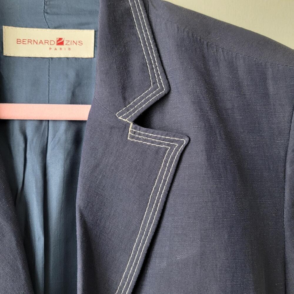 VTG French Silk Linen Jacket - Picture 10 of 10